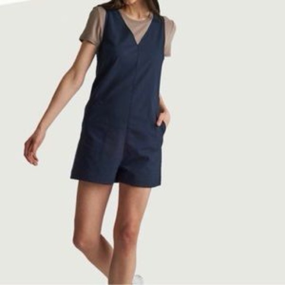 Kit And Ace Black Romper Sleeveless Stretchy Minimalist Travel